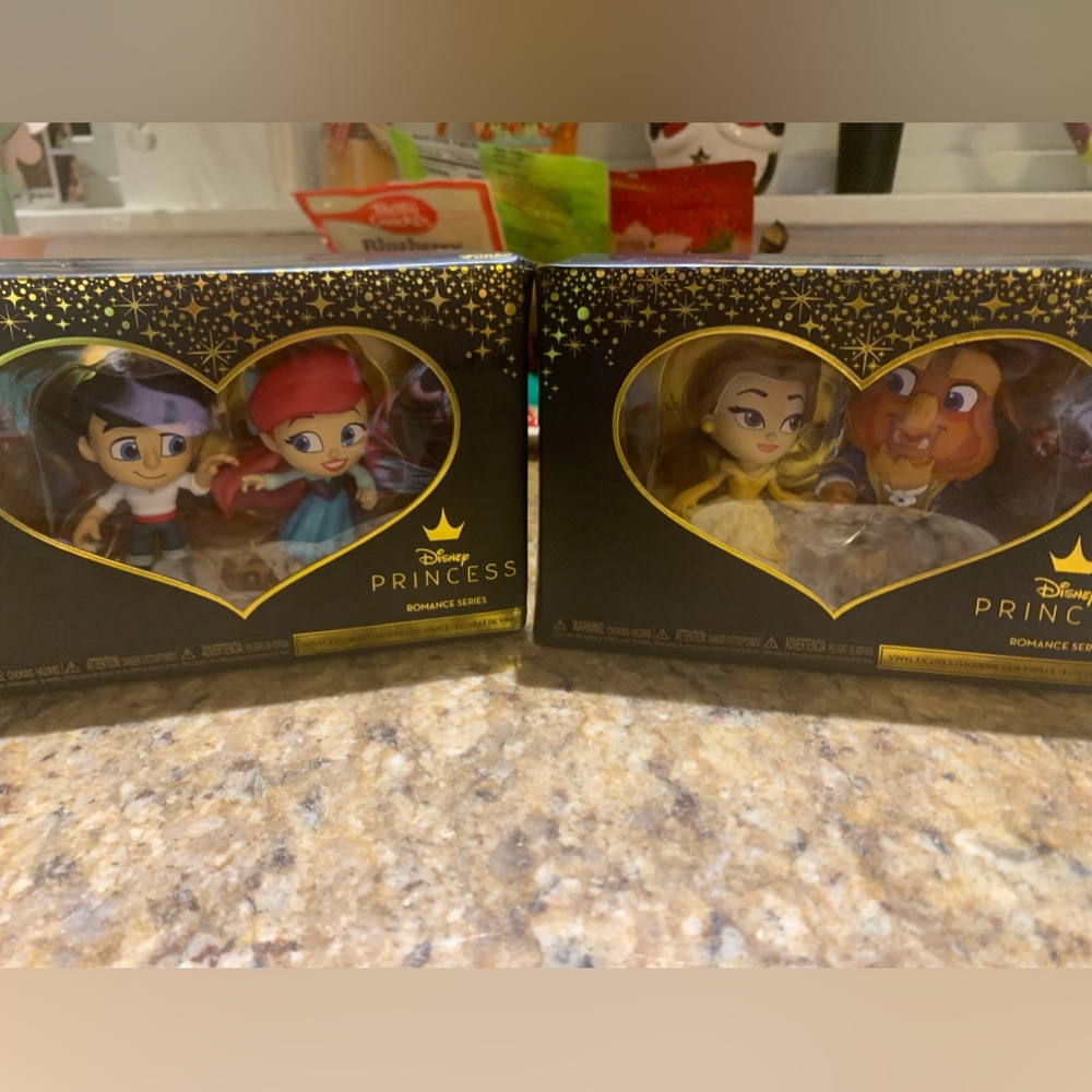 Disney Princess Mini Vinyl Romantic Series by Funko 2 New Sets
